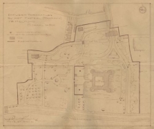 Ontwerp van Leonard Springer voor de kasteeltuin van Helmond uit 1922