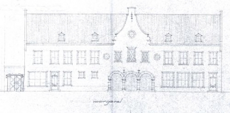 Architect Hugo de Vries uit Helmond tekende in januari 1946 een nostalgisch ogend pand voor Piet de Wit.