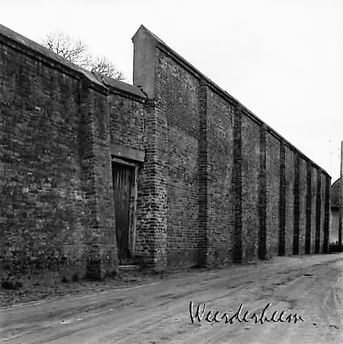 Oude kloostermuur van Sint-Agnetendal, foto uit 1965