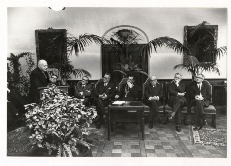 Dankwoord Baron Speyart v Woerden in stadhuis Breda t.g.v. jubileum Stedelijk Museum Breda, 1967 (Breda Beeldcollectie, B. Speekenbrink)